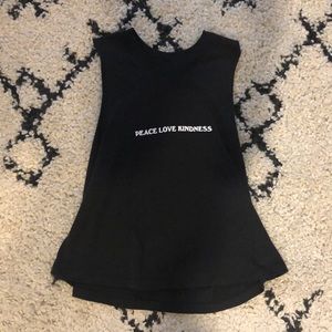 Spiritual Gangster Positive Vibes Crop Tank Sz S